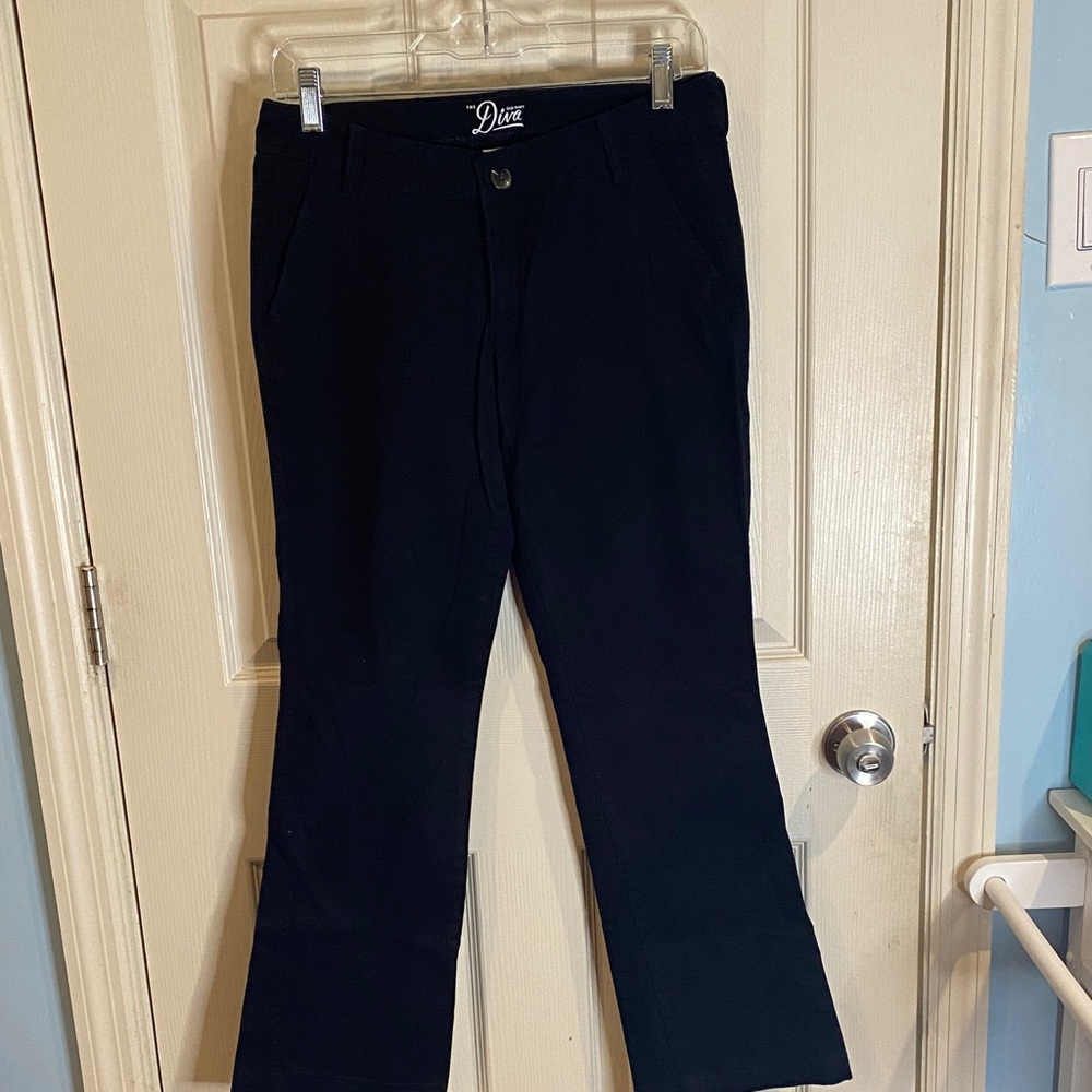 Old Nave Black Flared Jaeans Sz 4 - Picture 5 of 8